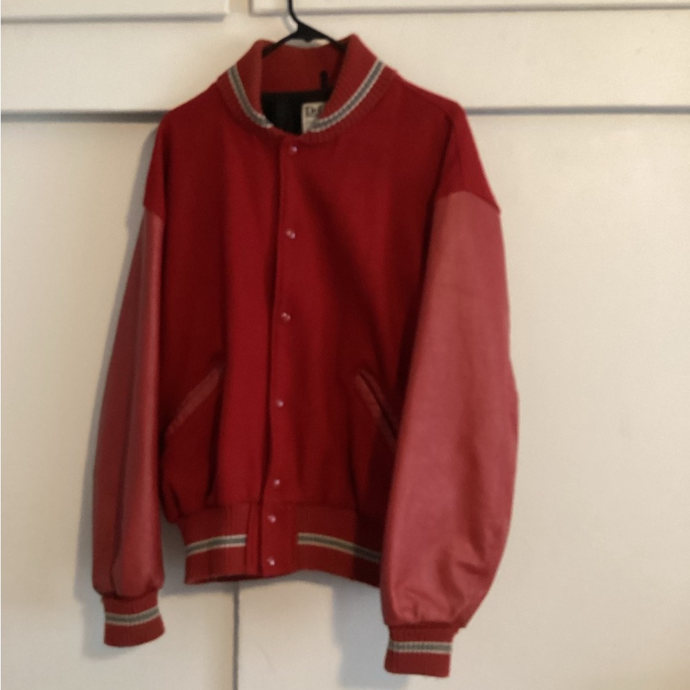 Vintage Red DeLong lettermen’s jacket